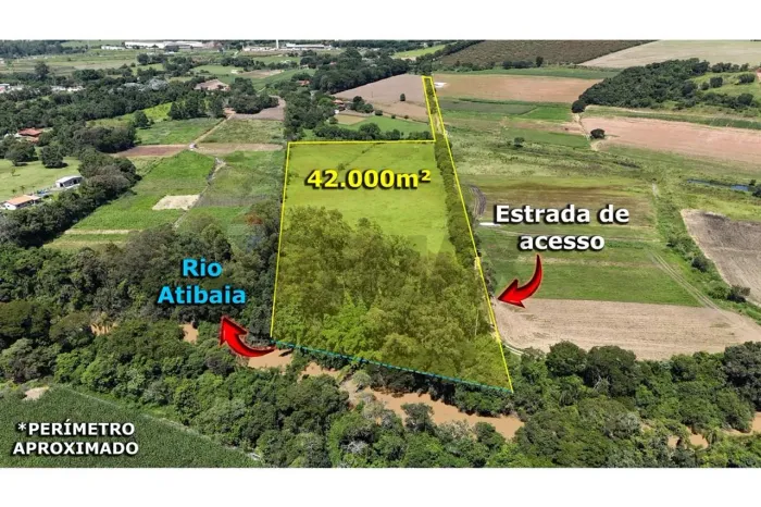 Área Rural fundo para o Rio Atibaia | 42.000 m² - Jarinu-SP