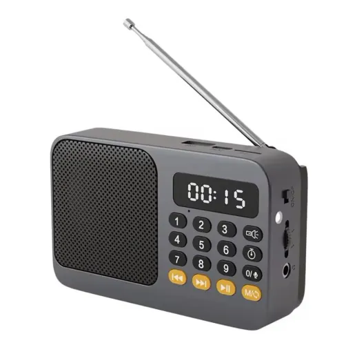 rádio portatil, com auto falante, bluetooth, entrada usa e cartão de memória