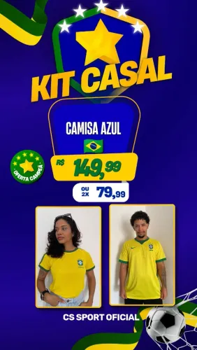 Kit casal camisa do Brasil