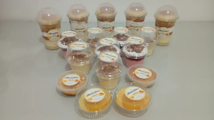 Vendas de bolo no copo pudim , mini pudim unidade,copinho de mousse de morango e maracujá