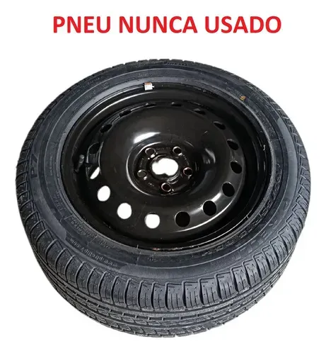 Roda Estepe Pneu Pirelli 195/55 Aro 15 5x100mm Spacefox 2012 Preta
