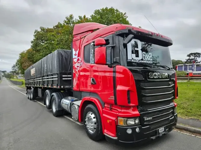 Scania R440 6x2 Ano 2013 Automático Interna Bonita + Graneleiro Librelato Ano 2013 12.40m