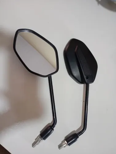 Par de Retrovisoresoriginal da cb Twister 23/24 - Haste Preta com Rosca Padrão