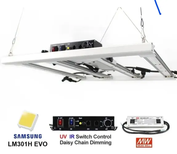 Painel LED Grow Quantum Bar Frigolite 240W Samsung LM301H EVO - Usado