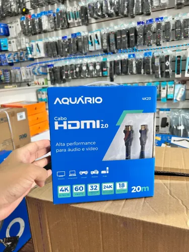 Cabo Hdmi de 20 Metros de comprimento- Resolução Ultra HD 4K 