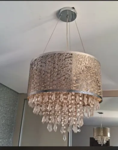 Lustre luminária antiga belíssima peça