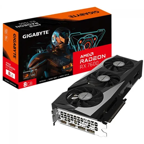 RX 7600 Gigabyte AMD Radeon Gaming OC, 8GB, GDDR6