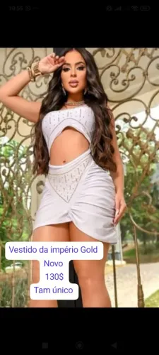 Vestido império Gold 