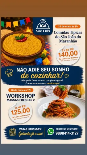 CURSOS DE MASSAS FRESCAS E COMIDAS TÍPICAS 