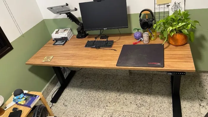 Mesa Madeira GenioDesk PLUS Regulável 180x70cm