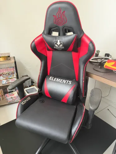 Cadeira Gamer Elements Fogo - Estofado reformado