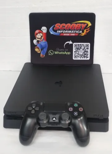 PS4 SLIM 1 TB, 2 JOGOS MIDIA FISICA, GARANTIA 1 ANO PELA LOJA, 1 CONTROLE ORIGINAL