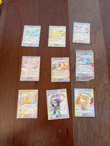 Coleção Eeeveelution Cartas Pokémon EX NM é uma está M