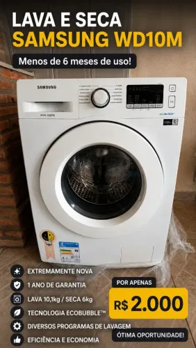 Lava e Seca com menos de 6 meses de uso.