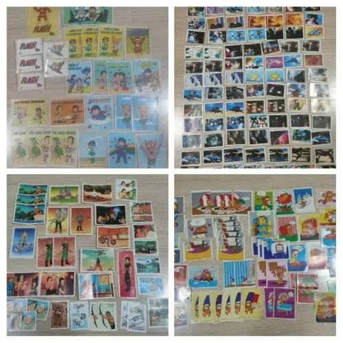 Lote 297 Figurinhas Álbuns Antigos Anos 80: ET, Zillion, Garfield, Rambo, Superamiguinhos