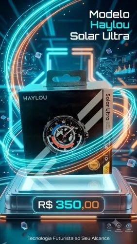 Smartwatch Haylou Solar Ultra Novo na Caixa - Entrega Grátis em Todo o DF