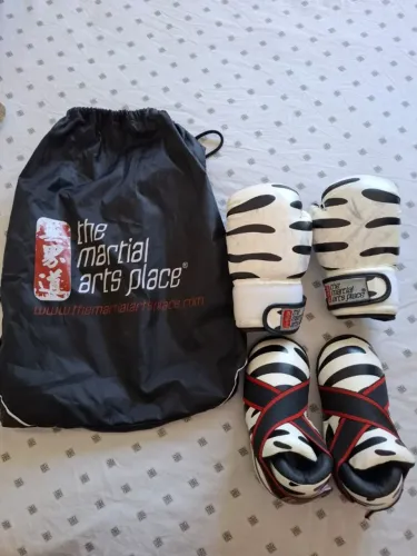 Luva e sapato kickboxing infantil masculino