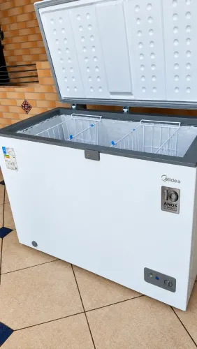 Freezer Horizontal Midea 295l Branco 127v, Aceito cartão em até 12x
