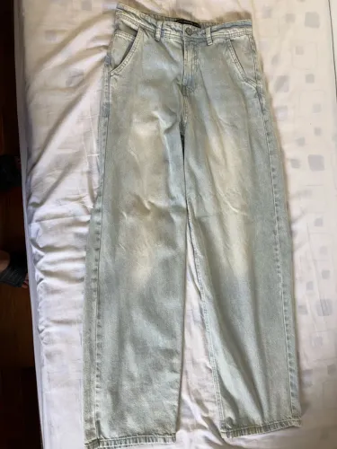 Calça ultra baggy light wash 36 Renner