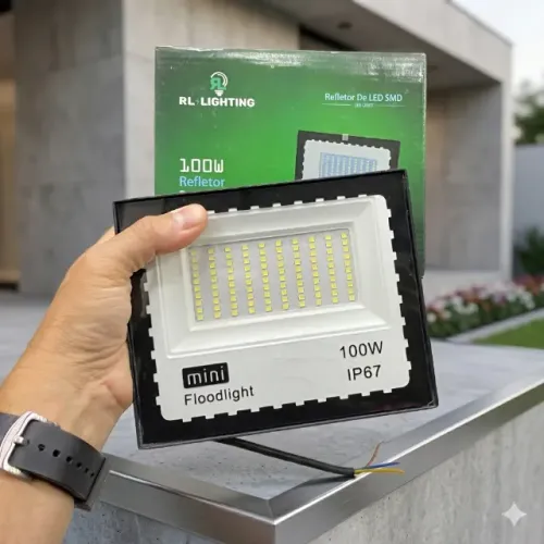 Refletor Led Smd 100w RL Lighting Super Potente IP66 Bivolt