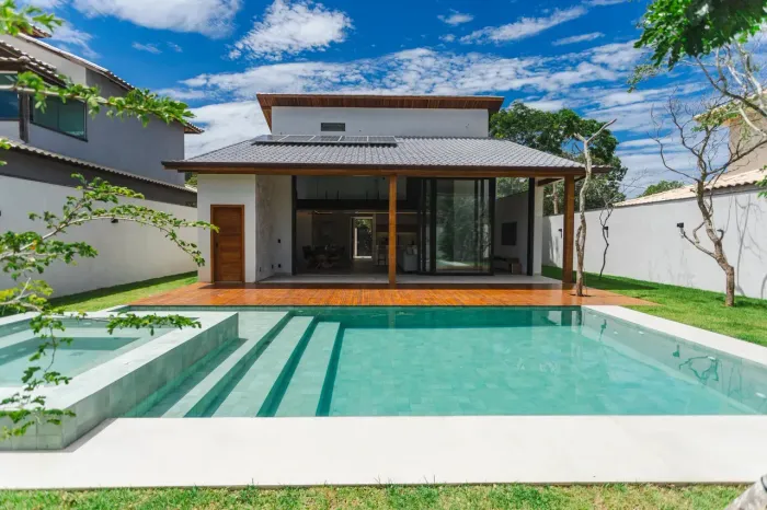 Casa de condomínio para venda possui 202 metros quadrados com 4 quartos