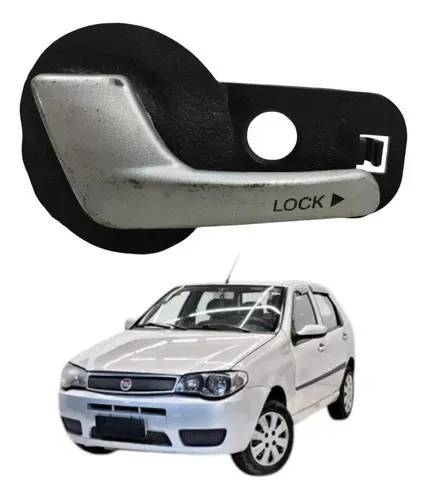 Maçaneta Interna Porta Traseira Esquerda Fiat Palio 2010 Preto Traseira