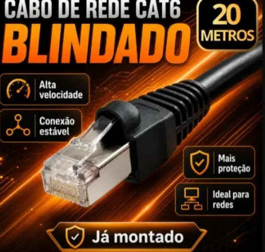 cabo de rede 20 metros cat-6