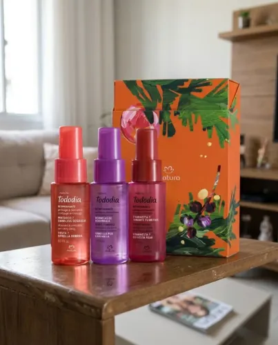 Kit Natura Tododia Ameixa e Flor de Baunilha Feminino 3 Desodorantes 60ml