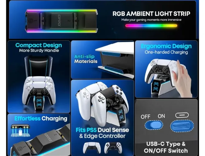 Base carregamento controle ps5