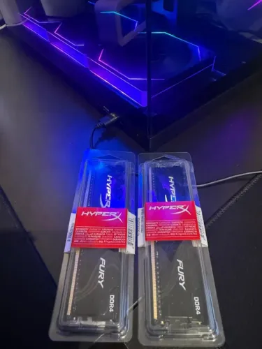 MEMÓRIA KINGSTON FURY HYPERX, 16GB (2X8GB), DDR4, 3200MHZ, C16, PRETO, HX432C16FB/8