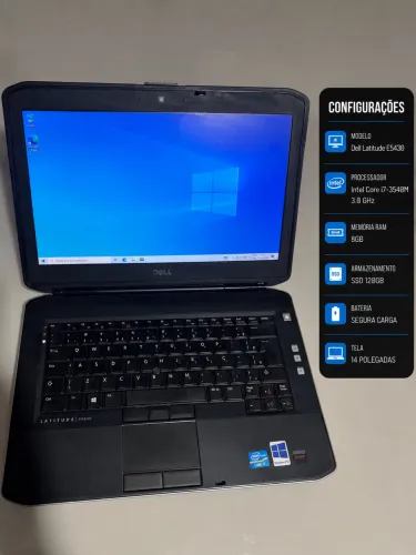 Notebook dell Intel core i7/ 8gb ram/ ssd 120gb