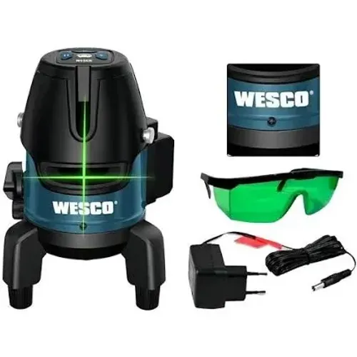 Nivel A Laser Verde 5 Linhas Base Giratória Ws8911k Wesco<br>