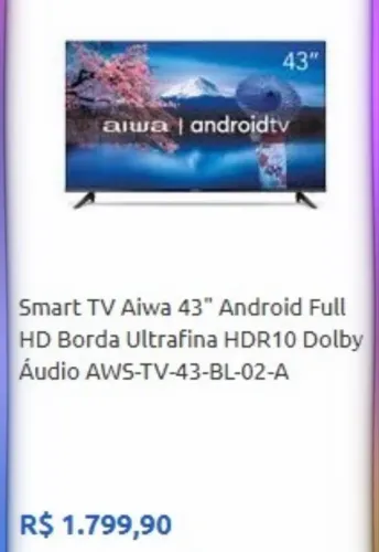 Smart Tv Aiwa 43 polegadas