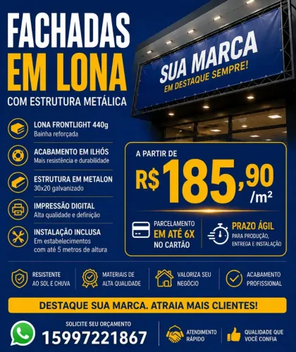 Fachada em Lona