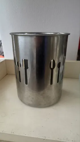 Porta talheres inox usado