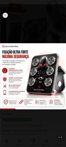 Suporte magnético para moto 6 imãs
