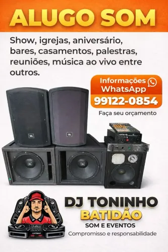 Alugo som e dj para seu evento 