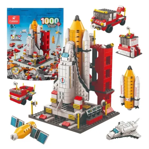 Blocos De Montar Foguete Espacial 1000 Peças 6 Em 1 Lego