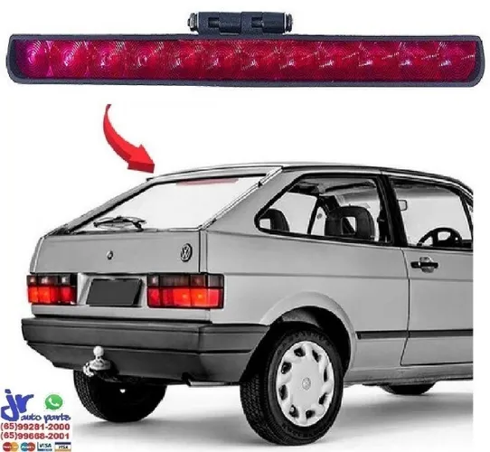 Universal Luz de Freio Break Light Auxiliar 12 Leds Vermelhos 