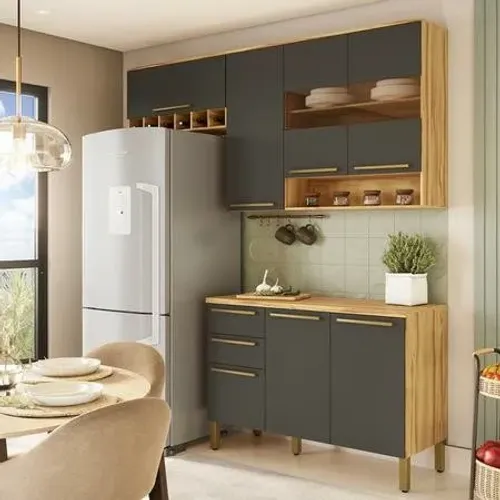 Cozinha Napoli Prime 100% MDF, 3 Peças