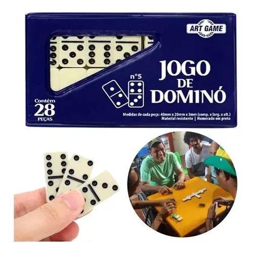 Dominó Profissional De Osso Estojo Com 28 Peças