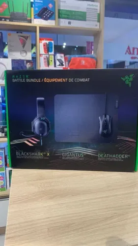 Kit Razer Battle Bundle Mouse+Headset+Mouse pad - Novo Lacrado - Em Até 12x Sem Juros
