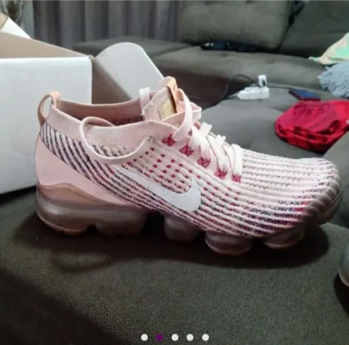 tenis nike air vapormax flyknit 3 - feminino - rosa