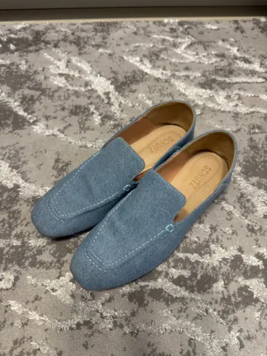 Mocassim loafer sapatilha Schutz Jeans Azul