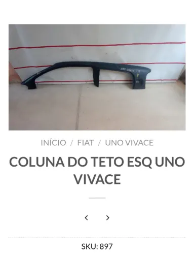 retalho uno vivace coluna do teto parabrisa esq 2 portas