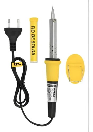 Kit Ferro De Solda Elétrico 60w Profissional Estanho Brinde 127v