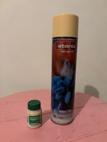 Tinta Acrílica Fosca e Esmalte Spray para Decoração BEGE