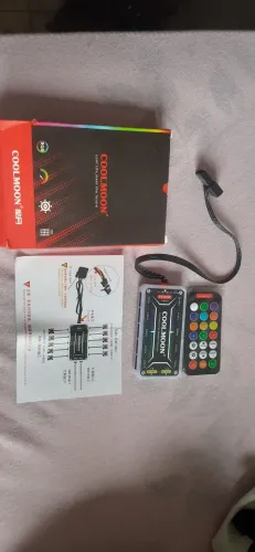 Controlador de Ventilador RGB para PC com Controle Remoto 6 Pino.