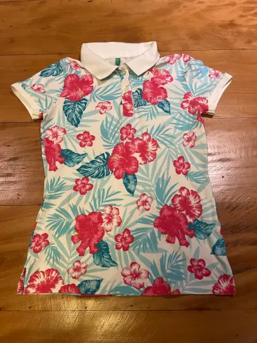 camisa polo florida havaiana original benetton y2k