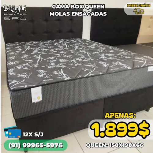 Cama Box Queen Molas Ensacadas - Bel Confort